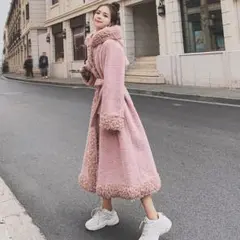 ロングコート レディース アウター おしゃれ可愛い ふわもこ ムートン