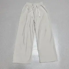 K0940　レディースパンツ　ワイドパンツ　コーデュロイ　Mサイズ　アイボリー