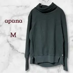apana ダークグレー ハイネック トレーナー Mサイズ