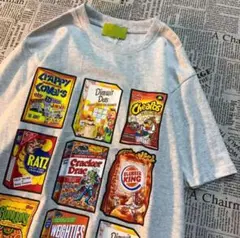 【3XL】アメリカンレトロ　スナックプリントTシャツ　アメカジ　ユニセックス