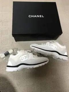 シャネル CHANEL ココマークツイードスニーカー 37