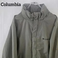 【訳あり】コロンビア マウンテンパーカー カーキ プリントロゴ 2XL