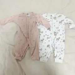 H&M ロンパースセット ピンク・ホワイト