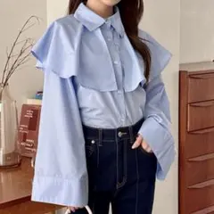 GRL ケープカラーワイドスリーブシャツ gn82