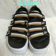 【美品】ナイキ NIKE アイコン クラシック ブラック ベージュ 23.0cm