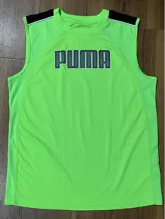 【セール】PUMA ジュニアサイズ バスケ タンクトップ ネオングリーン