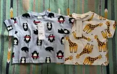 【新品】アカチャンホンポ　Tシャツ 80cm アニマル 動物 セット