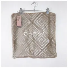 【新品】 しまむら yumi tal クッション カバー 渦巻き ベージュ
