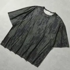 未使用タグ付 ブラック系 オーバーサイズ Tシャツ Мサイズ 定価 2,750円