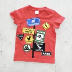 恐竜　Tシャツ　標識　90 未使用タグ付き