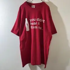 T-565 Hanes 両面プリントTシャツ XL レッド