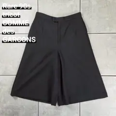美品✨トリココムデギャルソン　ウール ハープパンツ　ショートパンツ　金ボタン　黒 COMME des GARCONS ヴィンテージ 80年代~90年代 日本製 トリコ