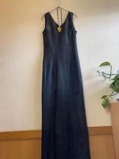 BLANC DE NOIR ☆タイトロングドレス&ジャケット 黒系　M