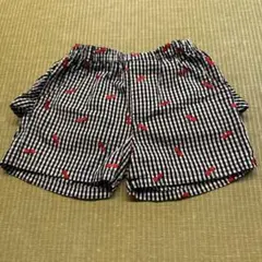 【キッズ】la poche biscuitチェリー柄のハーフパンツ/ 120