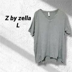 Z by zella グリーン Vネック Tシャツ Lサイズ