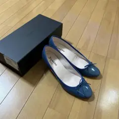 極美品✨repetto レペット　ジゼル　レザーヒール　パンプス　ネイビー　37 極美品✨repetto レペット ジゼル レザーヒール パンプス
