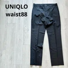 ユニクロ UNIQLO ブラック スラックス L〜LL相当 ウエスト88
