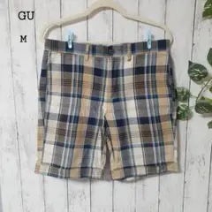 GU Mサイズ チェック柄 ショートパンツ