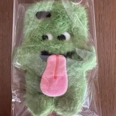 iPhoneSE.7.8ケース　モンスターグリーンふわふわ