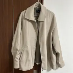 HARE ドライバーズビッグカラーブルゾン ベージュ