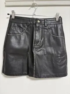 シロモチくん専用　レザー タイトミニスカート 黒
