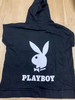 PLAYBOY プレイボーイ ノースリーブ パーカー 黒 白