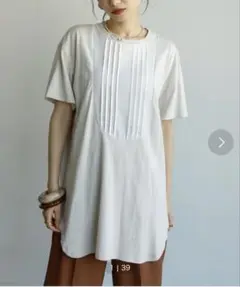 新品　Birthday room 異素材ブザム切替Tシャツ　ホワイト FREE
