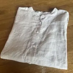無印良品 MUJI スタンドカラー 長袖シャツ 麻