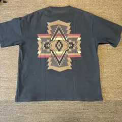 Pendleton 幾何学模様 Tシャツ ダークグレー　L デザイン良い‼️