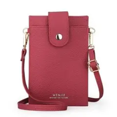 ♥️NEW♥️スマホ ポシェット ミニ ショルダー バッグ サコッシュ レッド