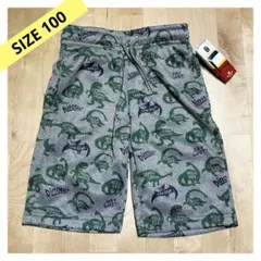 美品 ハーフパンツ 半ズボン ダイナソー グレー 緑 100 ボーイ 恐竜