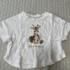 バースデー　きりん　半袖Tシャツ70cm