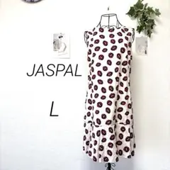 9689 JASPAL ノースリーブワンピース L キスマーク 総柄