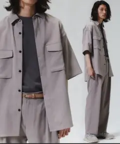 WYM LIDNM PE W-POCKET SHIRT SET-UP ベージュ
