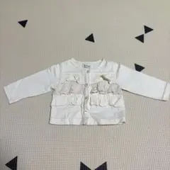 美品⭐︎ベージュ ベビーカーディガン80cm