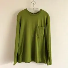 toneオリーブグリーン 長袖Tシャツ ポケット付き ロンT