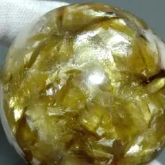 ゴールデンマイカ　スフィア　天然石　◇台座付き