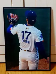 ドジャース大谷翔平 2025年MLB 投手復活！A3サイズポスターフレーム付き①