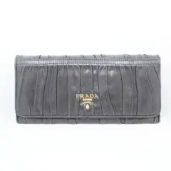 プラダ 長財布 ギャザーウォレット 黒