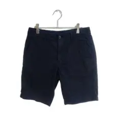 ユニクロ ハーフパンツ コットン ネイビー S シンプル 涼しい 夏 カジュアル