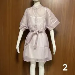 ピンクグレーシャツスタイル ワンピース　新品
