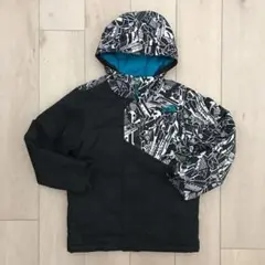 USA企画ノースフェイス子供キッズ中綿入りナイロンジャケットパーカーユニーク柄