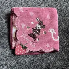 ディズニーストア ミニーマウス ハンカチ ピンク 20x20cm