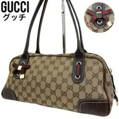 ✨良品 GUCCI グッチ ハンドバッグ GG プリンシー シェリー キャンバス