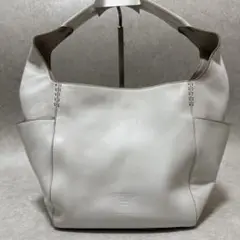 【HIROFU】ワンショルダーバッグ　レザー　ホワイト　ベージュ