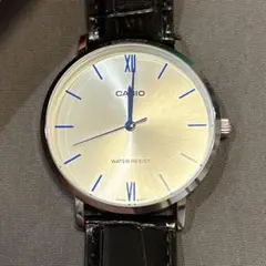 ほぼ未使用 稼働品 CASIO MTP-VT01 青針 クラシック カシオ