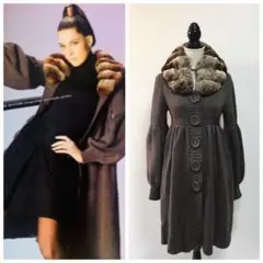 美品 定価28万円 FOXEY フォクシー カシミヤ チンチラ コート