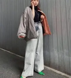 AMERI WIDE CHEMICAL DENIM PANTS