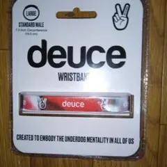 【値下げ不可】新品未開封deuceリストバンド　赤白マーブル