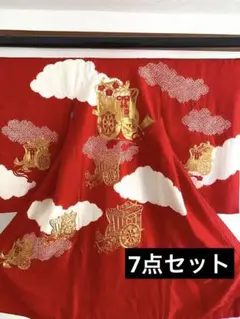52◾️本格七五三 3歳 〜 5歳 ◾️お着物 正絹 7点セット